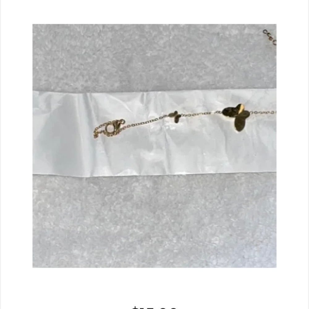 Stainless steel anklet  gold